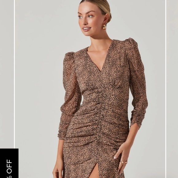 MEDINE ANIMAL PRINT MIDI DRESS - Picture 4 of 10